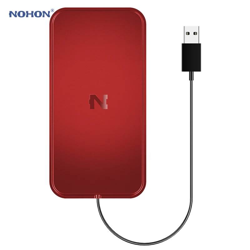 Nohon Беспроводное зарядное устройство для iPhone 8/X/8 Plus 10 Вт Qi быстрая Беспроводная зарядка для samsung Galaxy S8/S7/S6/S8+ Беспроводное зарядное устройство