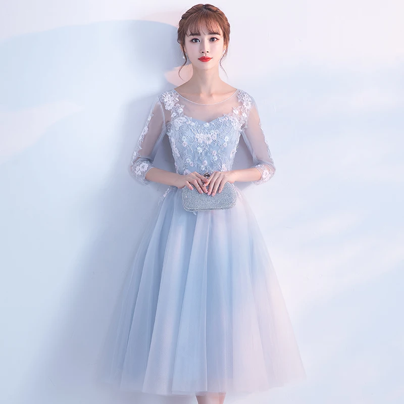 Robe de soiree, Новое поступление, элегантные платья длиной до середины икры со шнуровкой и открытой спиной, праздничные платья на заказ
