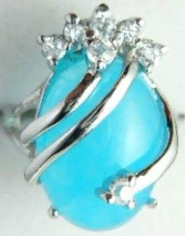 

beautiful & charmming light blue jade ring (#7 8 9)