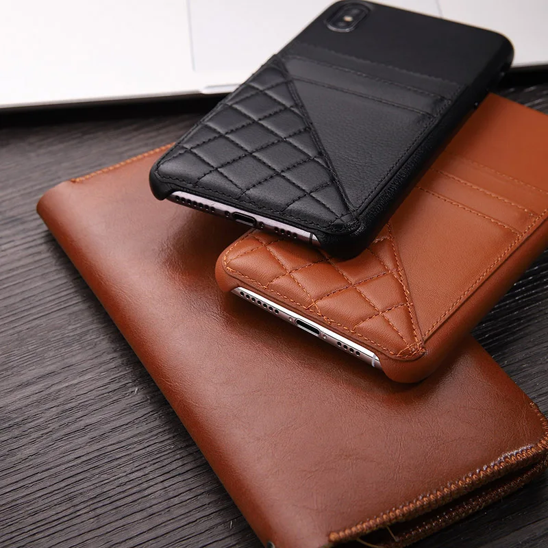 Алюминиевый металлический чехол из натуральной кожи для Apple iPhone XS X XS MAX, роскошный держатель для карт со слотом, чехол