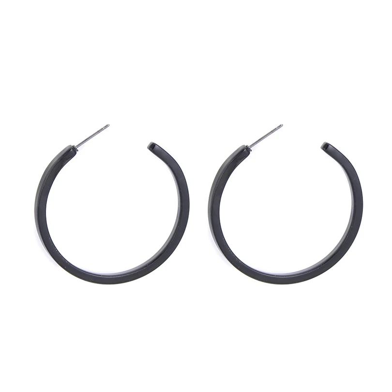 Модные большие круглые акриловые серьги-гвоздики для женщин винтажные 4 вида