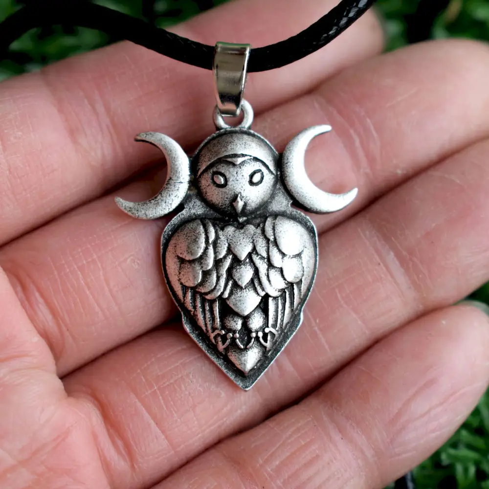 SanLan 1 шт. wicca Celtics Тройная Луна богиня Сова ожерелье сова Влюбленные - купить по