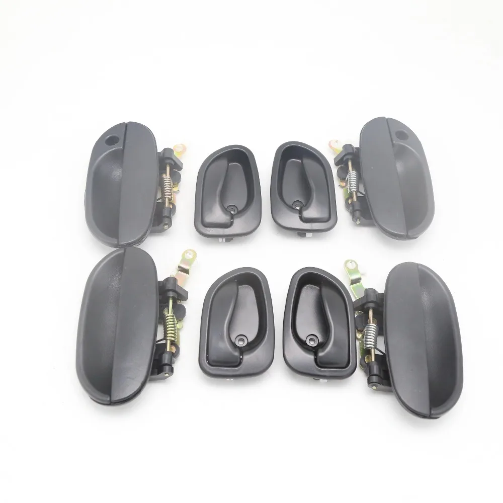 DHKA обе черные наружные межкомнатные дверные ручки для HYUNDAI ACCENT 95-00 1995 1996 1997 1998 1999