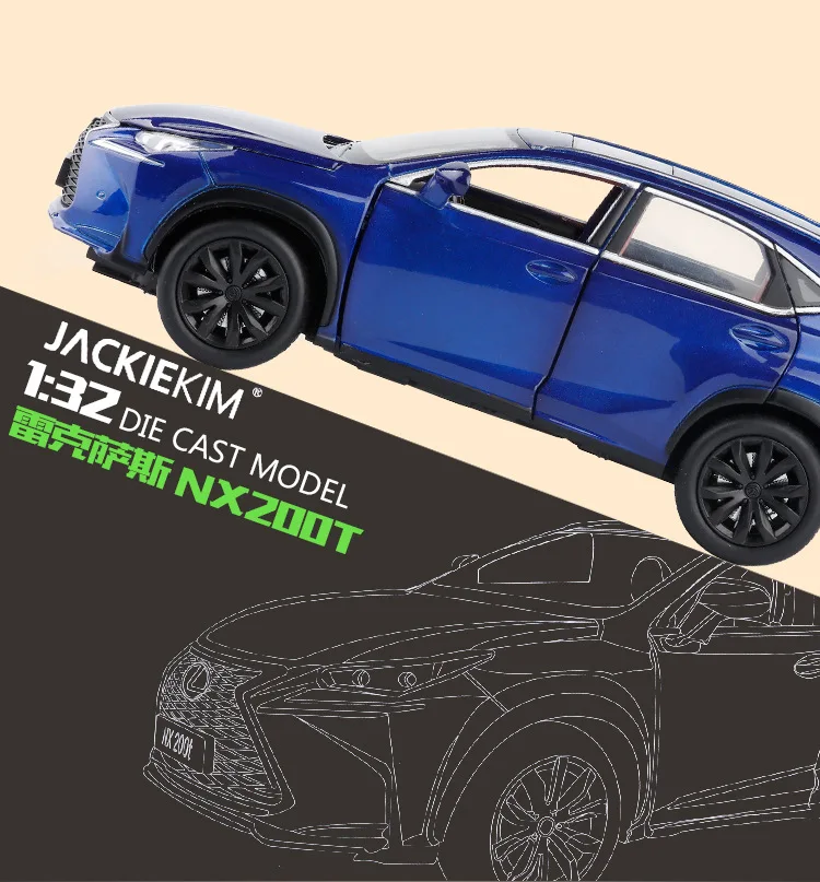 Высокая симуляция 1:32 LEXUS NX200T SUV литая задняя модель автомобиля литая под давлением Изысканная металлическая коллекция автомобилей V069