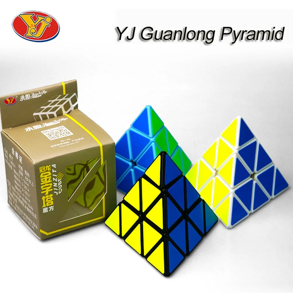 Yj Cubo Magico Треугольник Пирамида нео куб головоломка кубики твист Cubo квадратная головоломка Подарки Развивающие игрушки для детей и взрослых