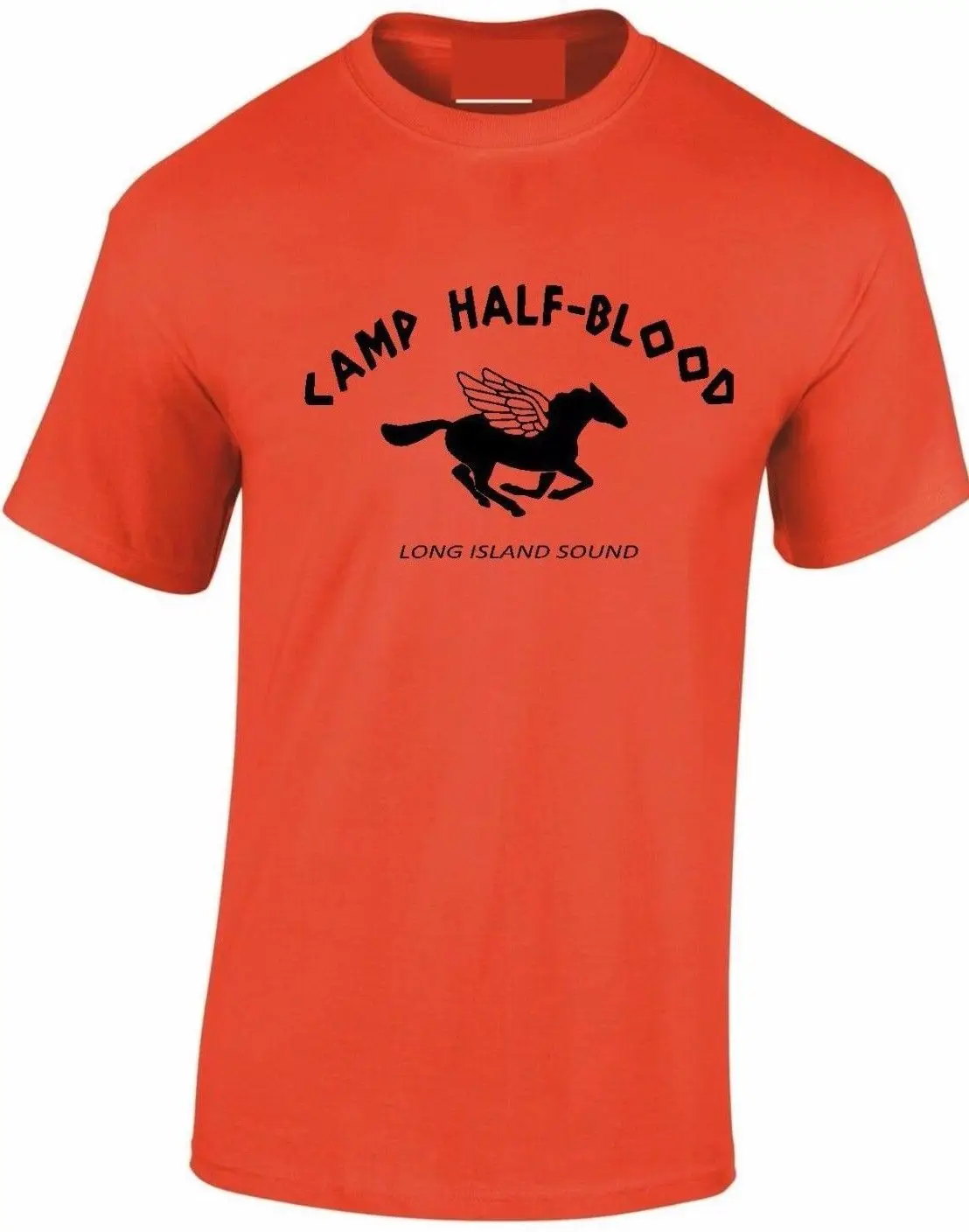 Camp half Blood футболка оранжевый Пегаса Перси Джексон греческие боги мужские детские