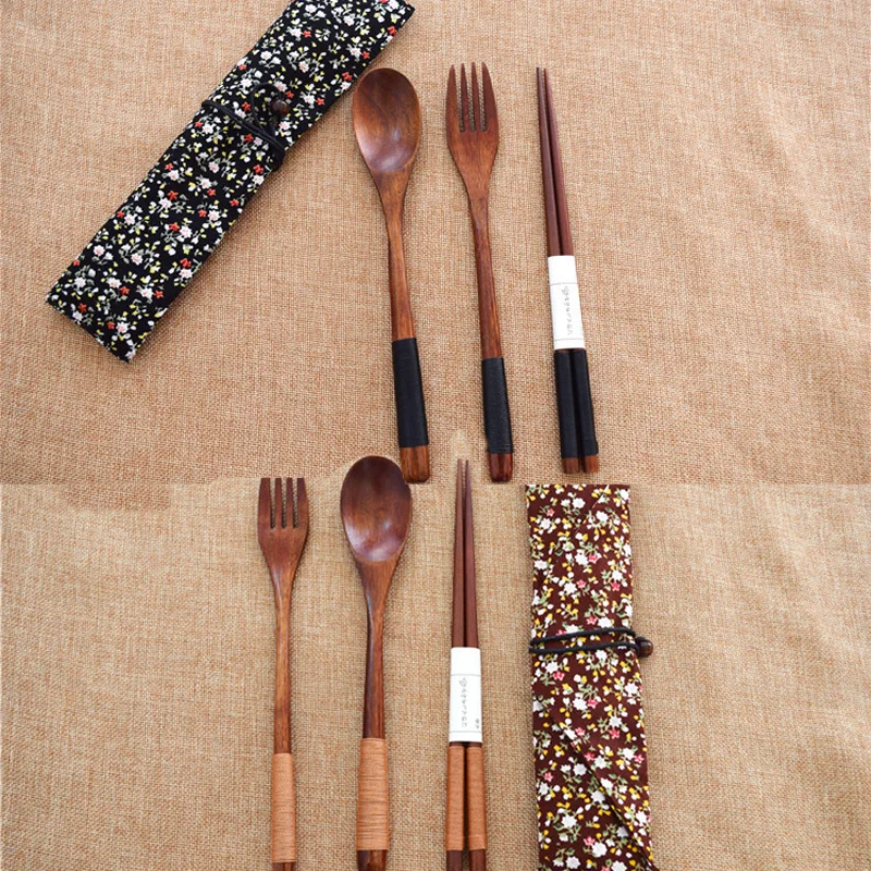 3 шт. в 1 комплекте столовая посуда из натурального дерева азиатском стиле палочки