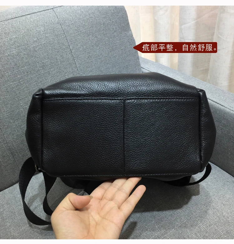 Женский рюкзак из натуральной кожи высокого качества Mochila Feminina Back Pack черный рюкзак