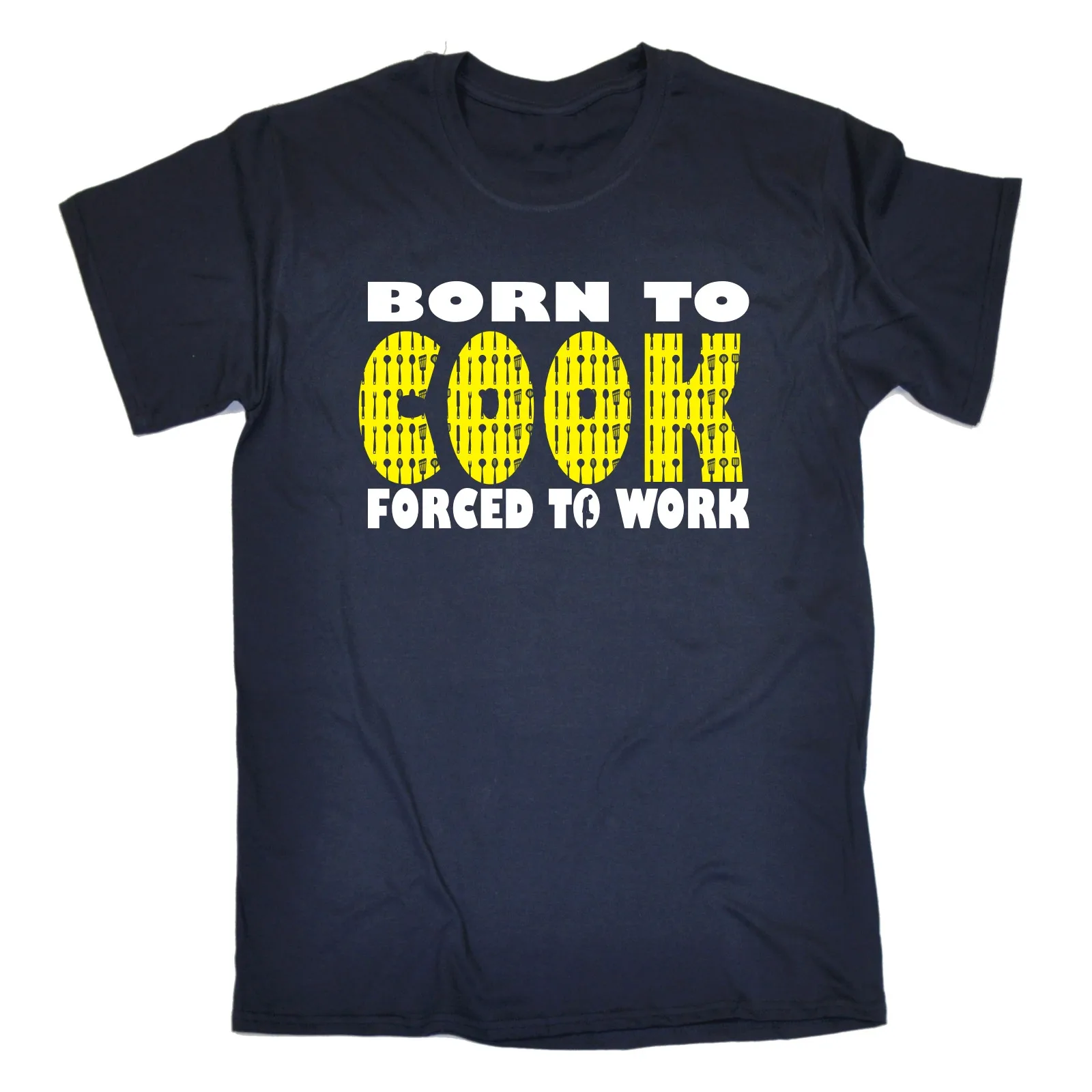 Born To Кук футболка с надписью &quotForced Work&quot шеф повар одежда для мамы папы дочери или