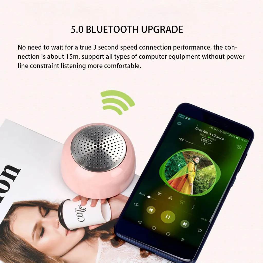 Портативный мини беспроводной Bluetooth динамик громкой связи Автомобильный офисный