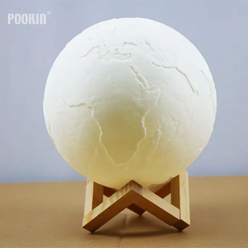 Перезаряжаемый цветной ночник с 3D принтом дистанционное управление/сенсорный