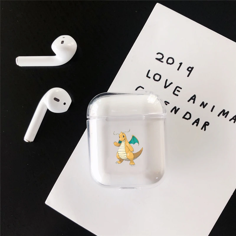 Для Airpods чехол с мультяшным рисунком защитный чехол прозрачные чехлы аксессуары для Airpods Беспроводная зарядка