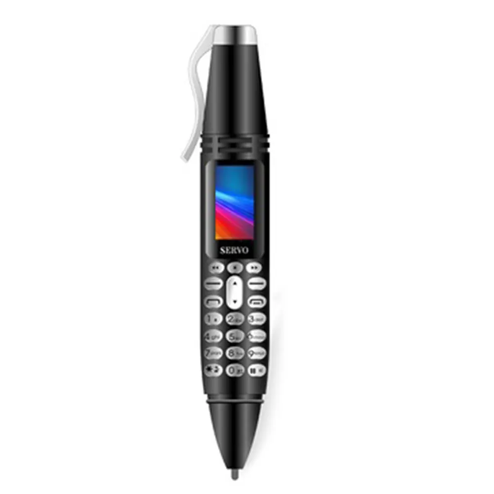 Черный Многофункциональные цифровые диктофоны ручки телефон 2G двойная карта двойной режим ожидания Bluetooth Музыка OLED экран с мини-камерой телефон - Цвет: Черный