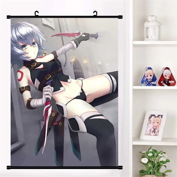 Аниме игра Fate/Apocrypha Fate/Grand Order Jack the RipperWall прокрутка плакат мультфильм настенные подвесные плакаты домашний декор - Цвет: J