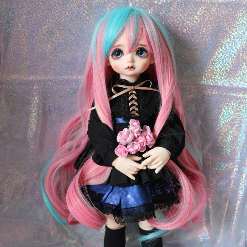 Bjd кукла чистый цвет градация волны рулон аксессуары 15*100 см 1 шт. волосы ряд