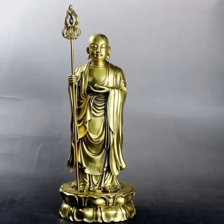 Медные Изделия фэн шуй украшения открытие света Ksitigarbha Bodhisattva буддизм первый joss