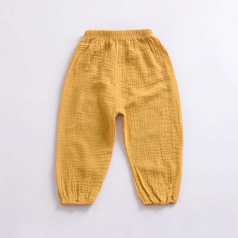 Хлопковые шаровары для новорожденных и маленьких мальчиков девочек брюки