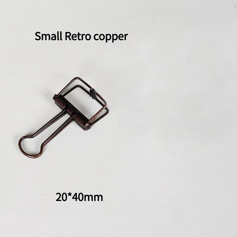 Small Retro copper 4 шт., милые цветные металлические скрепки Kawaii, скрепки для фото, сообщения, билета, офиса, школы, корейские канцелярские принадлежности - Цвет: Small Retro copper