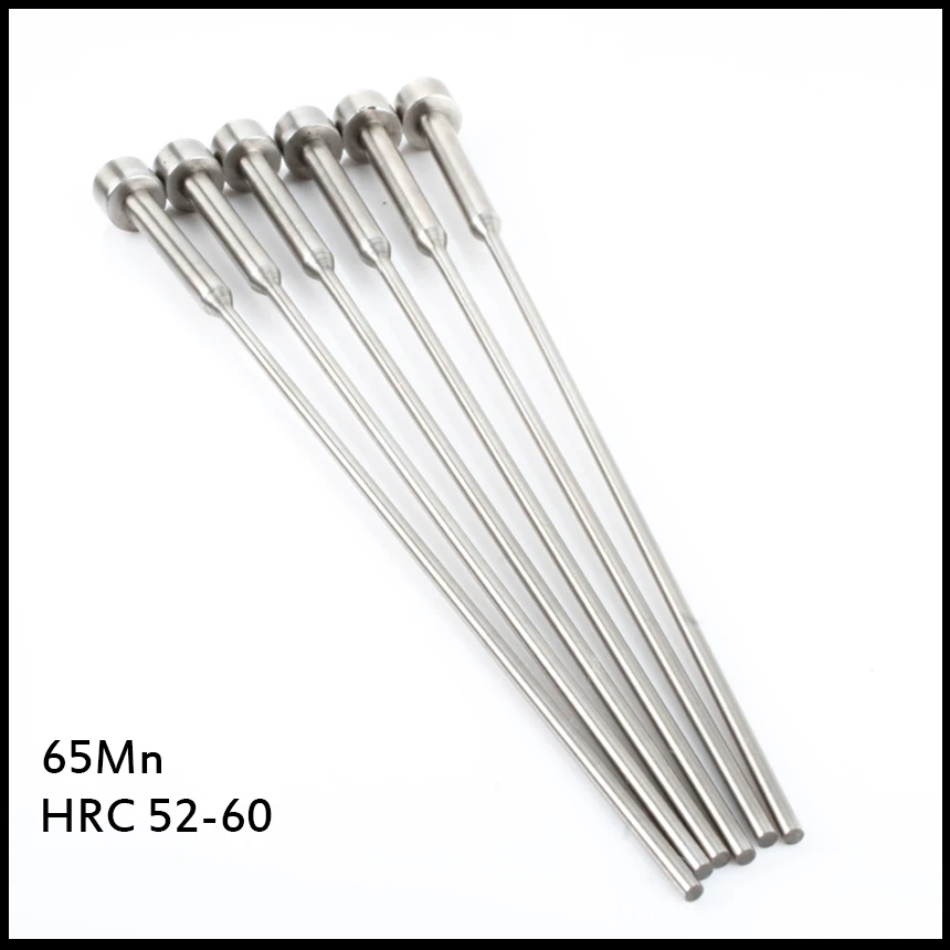 

1.2mm 1.5mm 2mm 2.5mm OD 200mm Length 65Mn HRC60 Round Tip Plastic Injection Component Mould Punching Step Shoulder Ejector Pin