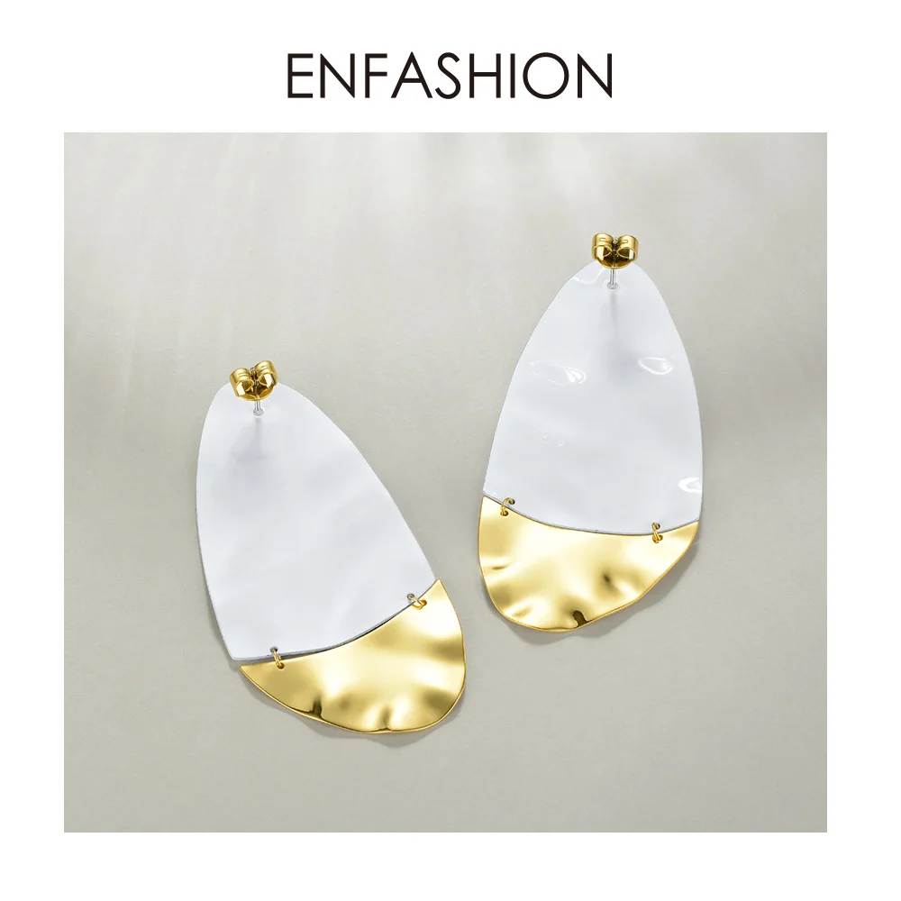 ENFASHION геометрические кривые серьги гвоздики для женщин смешанные цвета