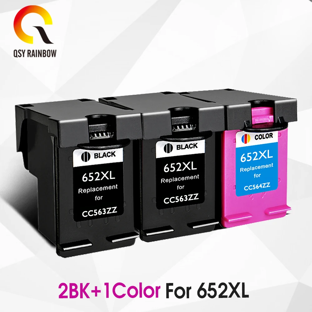 QSYRAINBOW совместимый чернильный картридж для HP 652 Deskjet 1115 2135 2136 2138 3635 3636 4536 принтера