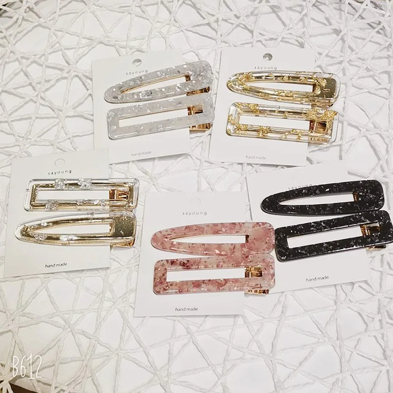 Мода смола геометрические капли воды прямоугольные заколки для волос шпилька Богемия для свадьбы, помолвки головные уборы ювелирные изделия для женщин подарок