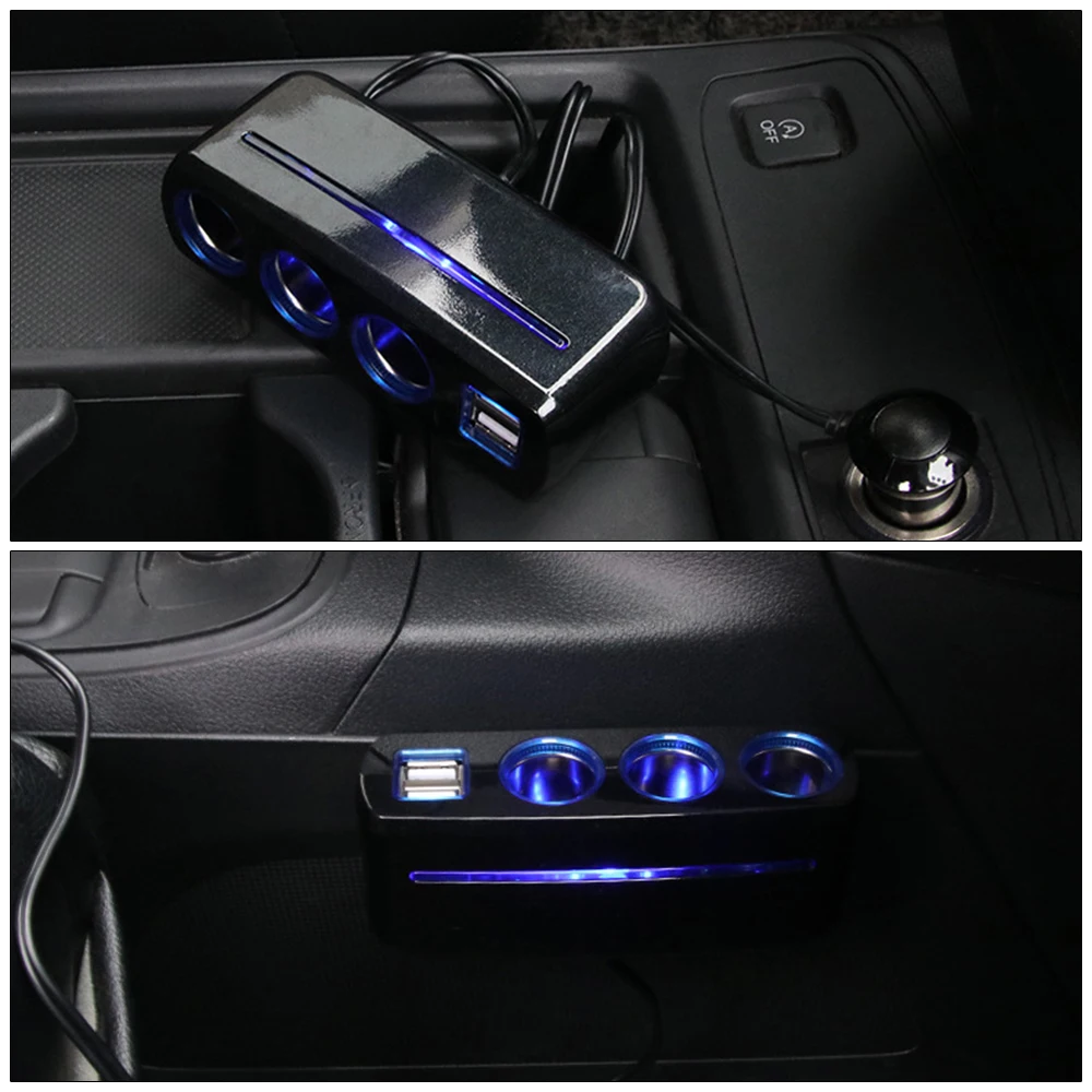 Автомобильное зарядное устройство с двумя USB портами 12 В/24 в пост. Тока 1 3 А 120 Вт