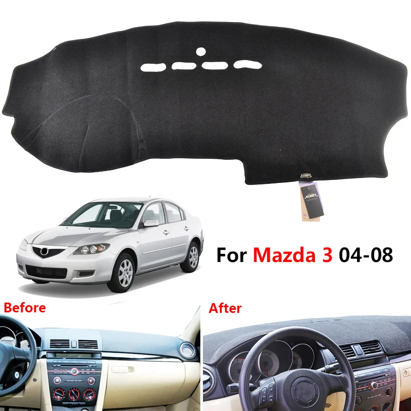 Mazda3-LHD 04-08 Автомобиля тире крышка коврик приборной панели крышки для коврового покрытия для Mazda3 Mazda 3 Axela 2003 2005 2006 2008 - Название цвета: Mazda3-LHD 04-08