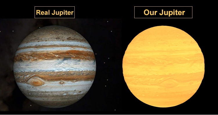Rambery jupiter лампа 3d принт луна лампа светильник светодиодный пульт дистанционного управления/сенсорный переключатель Ночной светильник 16 цветов Изменение дистанционного управления светодиодный jupitr светильник
