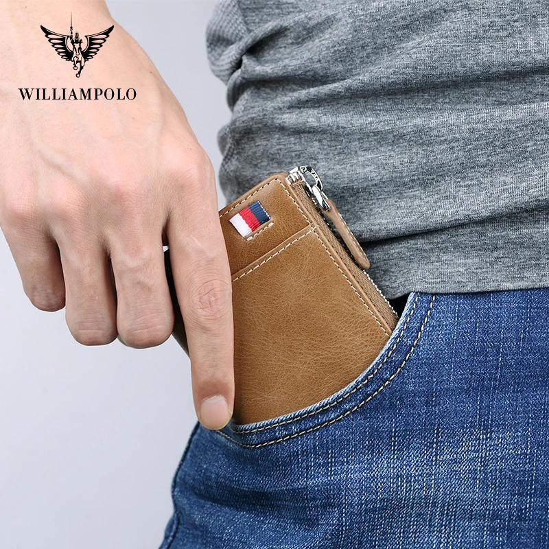 Кожаный чехол для ключей WilliamPOLO винтажный органайзер автомобильный брелок с 6