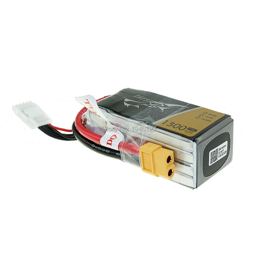 Аккумулятор Tattu 4S 75C 14,8 V 1300mAh 1550mAh 1800mAh Lipo Racing с разъемом XT60 для FPV квадрокоптера дрона радиоуправляемого вертолета автомобиля