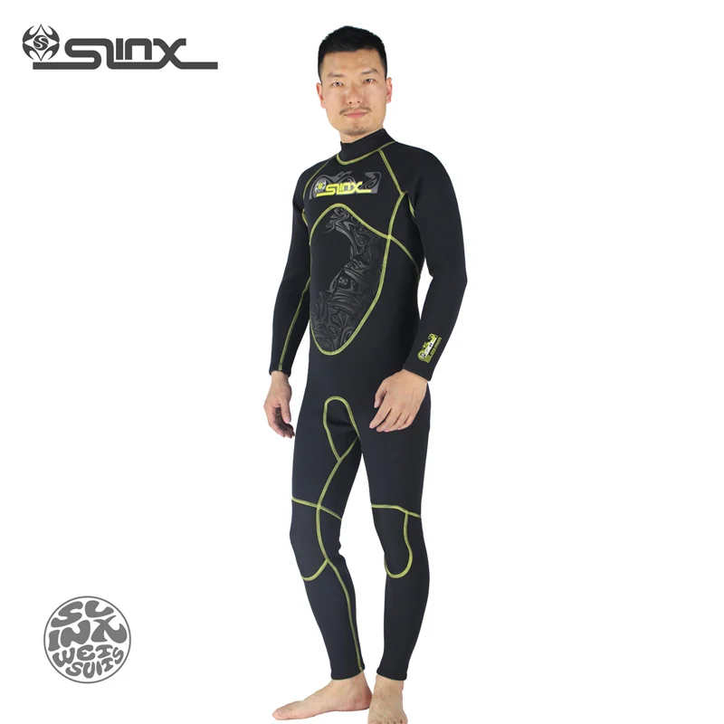 SLINX 1101 3mm Neoprene Men Full Body Wetsuit Surfing Windsurfing Snorkeling Spear Fishing Kite Surfing Scuba Diving Suit