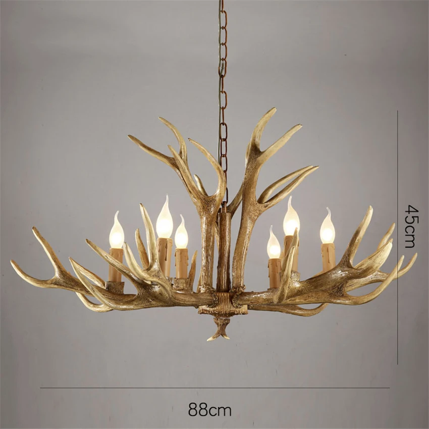 6 Heads Современный светодиодный подвесной светильник Chandelire E14, подвесной светильник, промышленный светильник оленьи рога, Светильники для гостиной, кухни - Цвет корпуса: 6 Heads