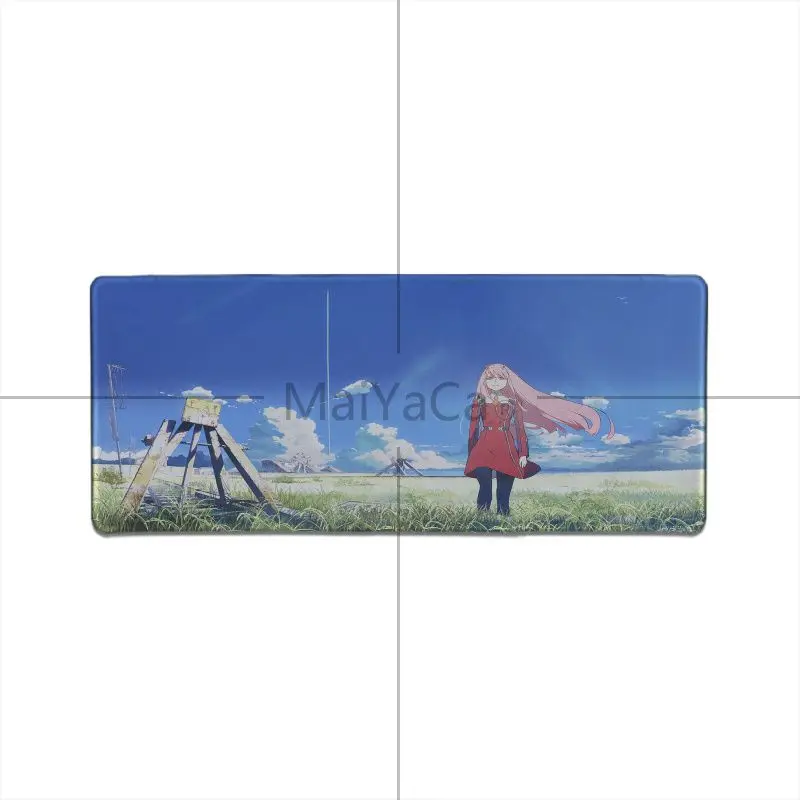 MaiYaCa классный милый игровой коврик для мыши из натурального каучука Franxx, Настольный коврик, прочный офисный аксессуар и подарочный коврик для мыши - Цвет: Lock Edge 30x80cm