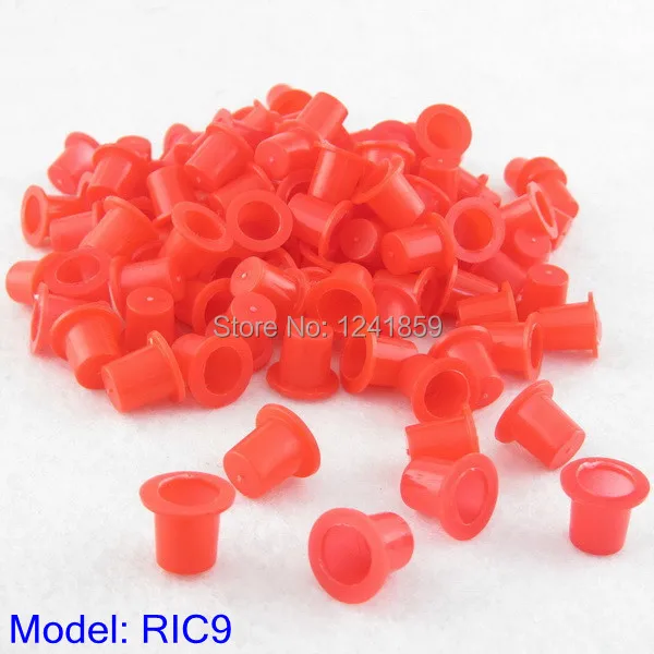 1000 шт. 8 мм Малый размер красные чернила для татуировок пигментные колпачки