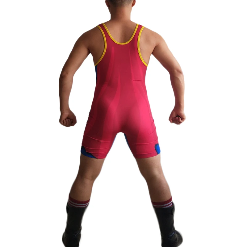 Человек Супермен борцовка Singlet Aerotics Тяжелая атлетика костюм в мужские колготки боевой костюм настраиваемый Молодежный цельный комбинезон