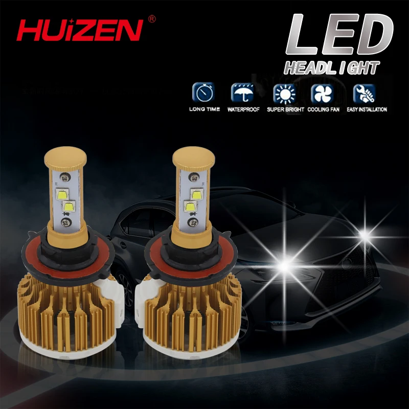 H4 (9003) Светодиодные фары Conversion-6000 люмен 72 Вт w/для автомобиля | Автомобили и
