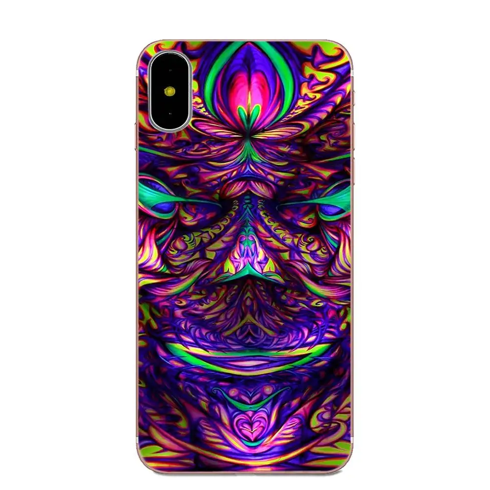 ТПУ рисунком абстрактного искусства психоделическая футболка для Moto G G2 G3 G4 G5 htc 530