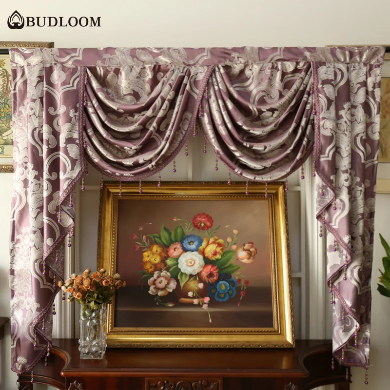 Budloom фиолетовое элегантное жаккардовое подзор для спальни Европейский стиль