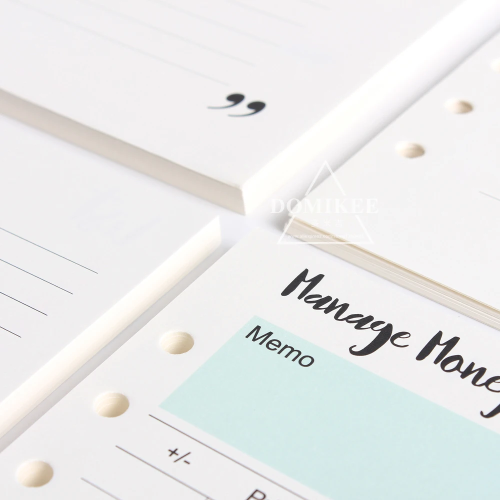 Новые милые блокноты на спирали с 6 отверстиями сменные внутренние бумажные