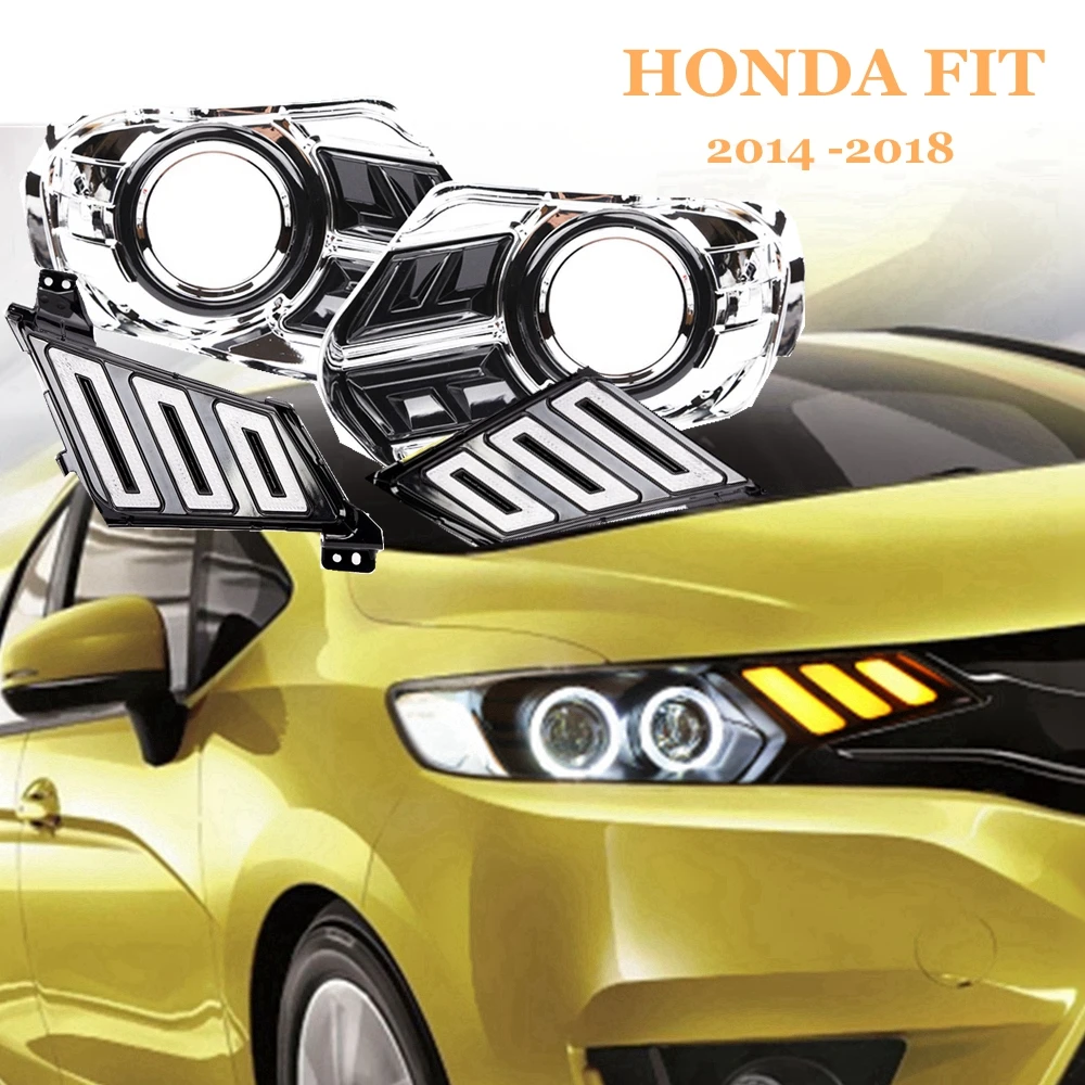 Автомобильные фары высокой вкладыш лампа модернизация фар для Honda new FIT до без damagehid объектив проектора q5 hella5
