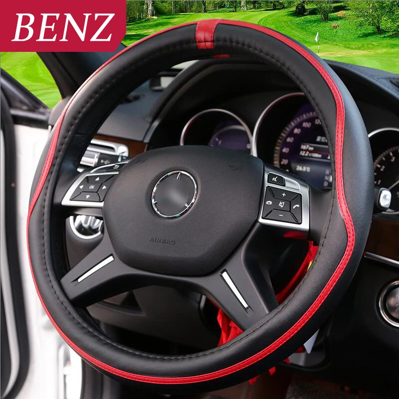 Чехол рулевого колеса автомобиля 38 см защита от улова для Mercedes Benz A B C E S GL ML Class CLA GLA