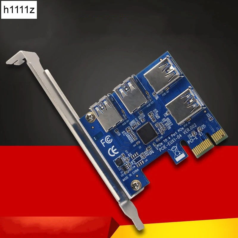 6 шт. PCI E 1X внешний 4 e слота Райзер карта PCIe 1 Express 16X адаптер USB 3 0 порт для майнинга