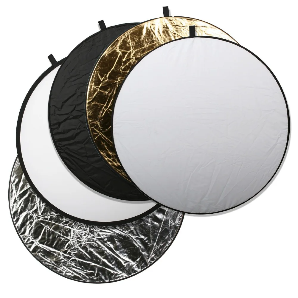 Портативный складной дисковый отражатель света 60 см/24 дюйма 5 в 1|disc reflector|5 in
