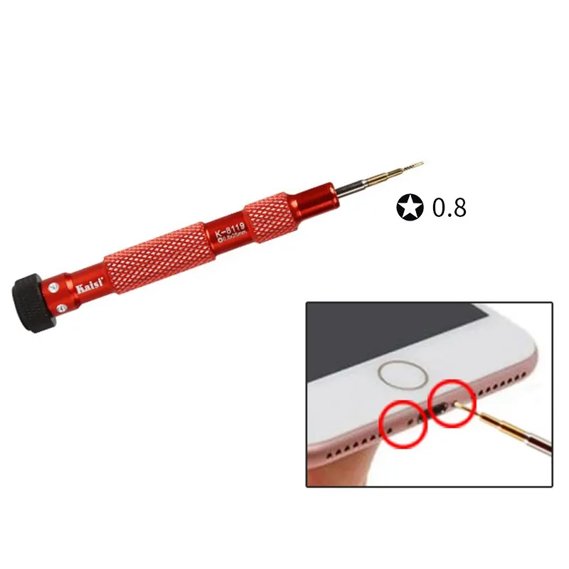 Отвертка Kaisi K-8119 1 2 5 Philips/0 8 5-точечная/0 6 Y/ T2 для iPhone 7/ Huawei P8 инструменты ремонта