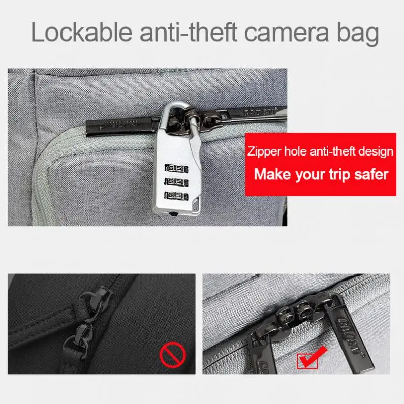 Caden L5 II L USB SLR водонепроницаемая сумка для камеры рюкзак сумка для фотосъемки с износостойкой для SLR/беззеркальной камеры