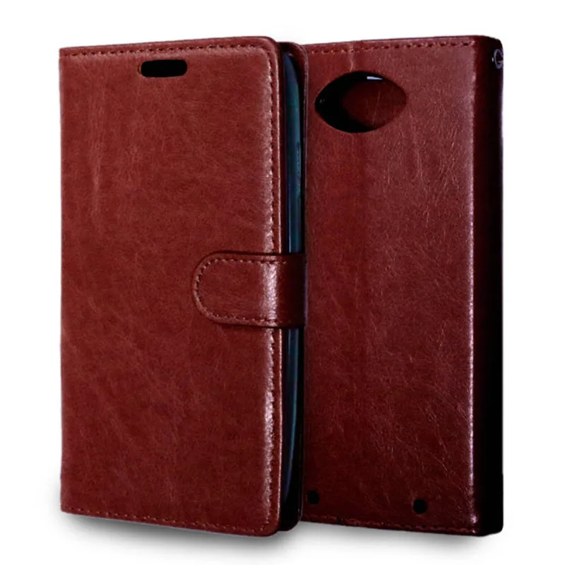 Роскошный кожаный чехол-книжка с 3 отделениями для кредитных карт и подставкой