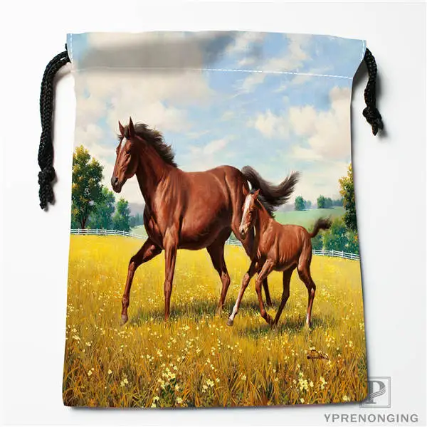 Drawstring Bags Заказные сумки для путешествий с изображением лошади Кольта, сумки для путешествий, мини-сумка для плавания, походов, игрушек, размер 18x22 см#0412-04-220 - Цвет: Drawstring Bags