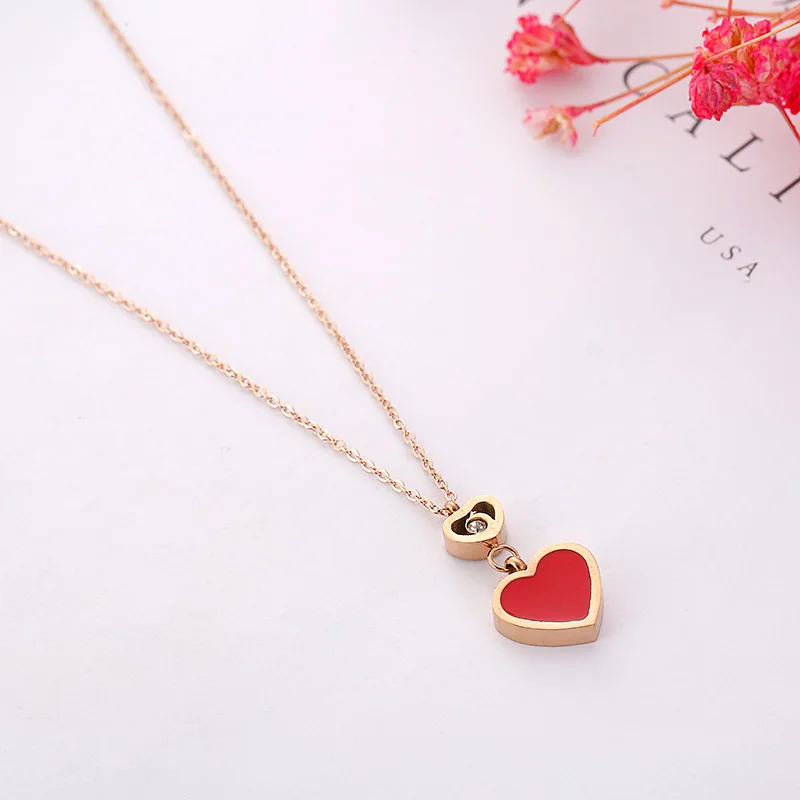 

Fashion Jewelry ,titanium Jewelry,Classic red love necklace