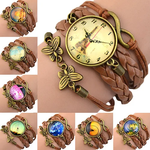 Ретро Многослойная бабочка колесо обозрения коричневая плетеная фотография 6UK